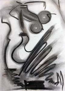 Untitled, William Ankone 1997 (charcoal on paper)
